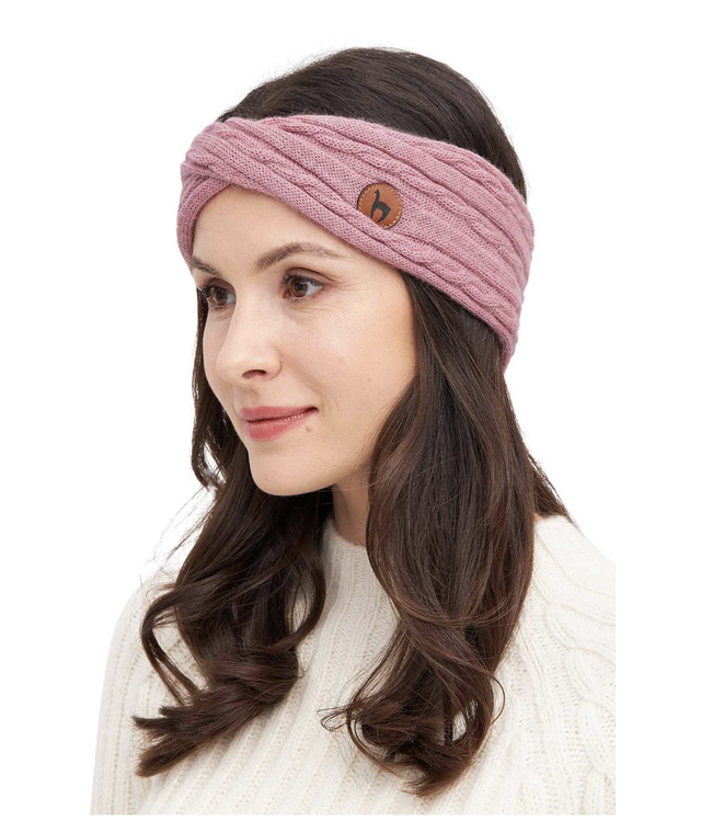 SUAVE TWIST Alpakastirnband – Rosa