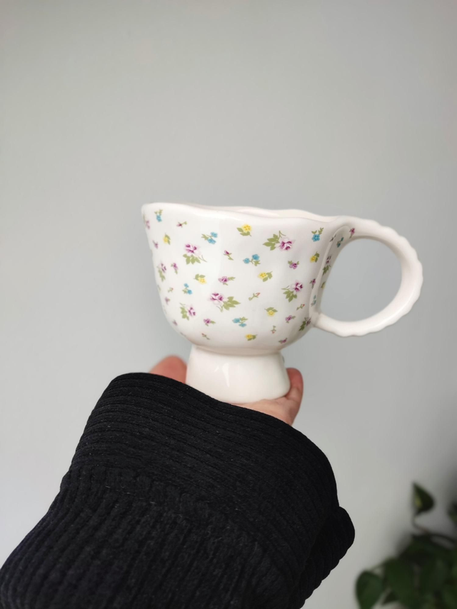 Mug en céramique vintage fleurs