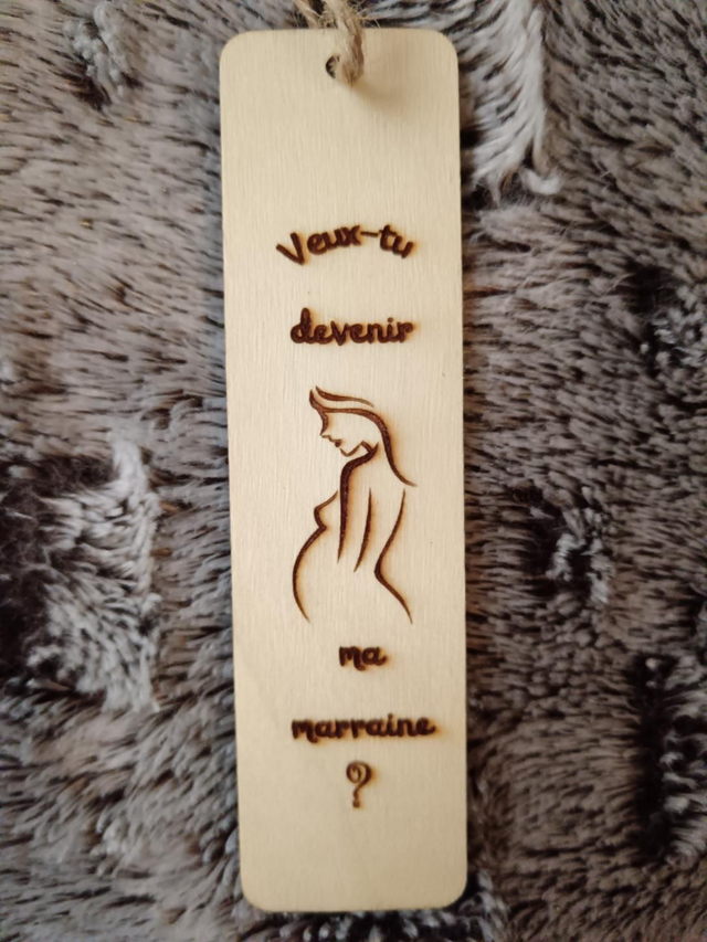 Marque-page "Veux-tu devenir ma marraine?"
