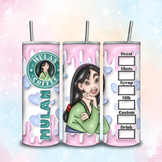 Tumbler Starbuck 3D Mulan