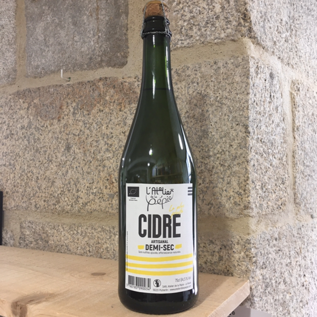 Cidre Demi-Sec Atelier de la Pépie Bio - 75cl