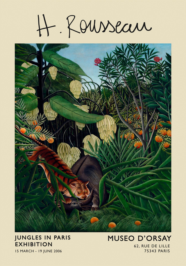 Fight between a Tiger and a Buffalo by Henri Rousseau