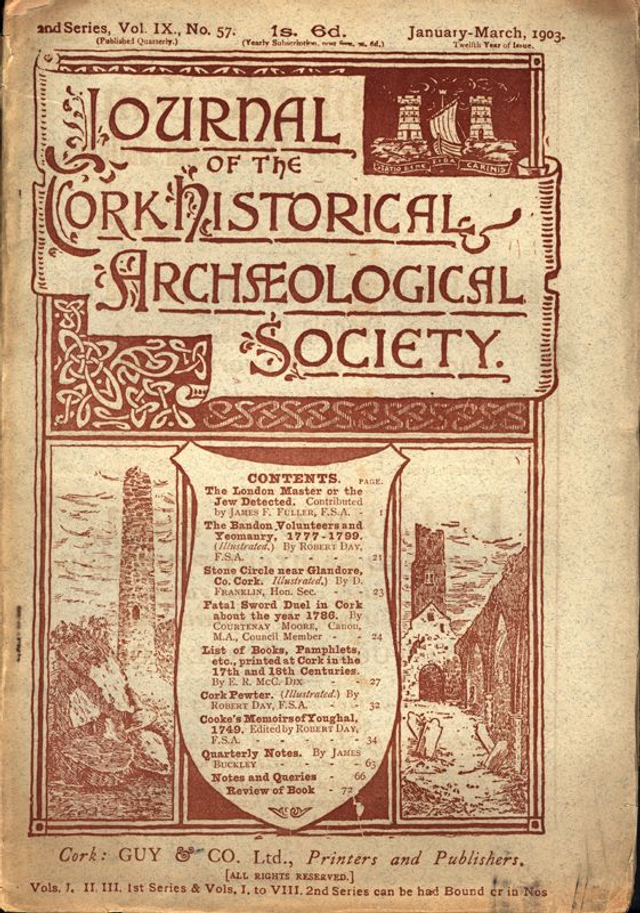 Journal of the Cork Historical and Archaeological Society Vol. IX No. 57 (1903)