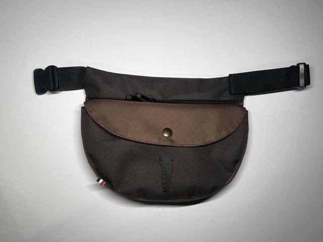 Moyenne pochette - Imperméable bicolore brun et chocolat 
