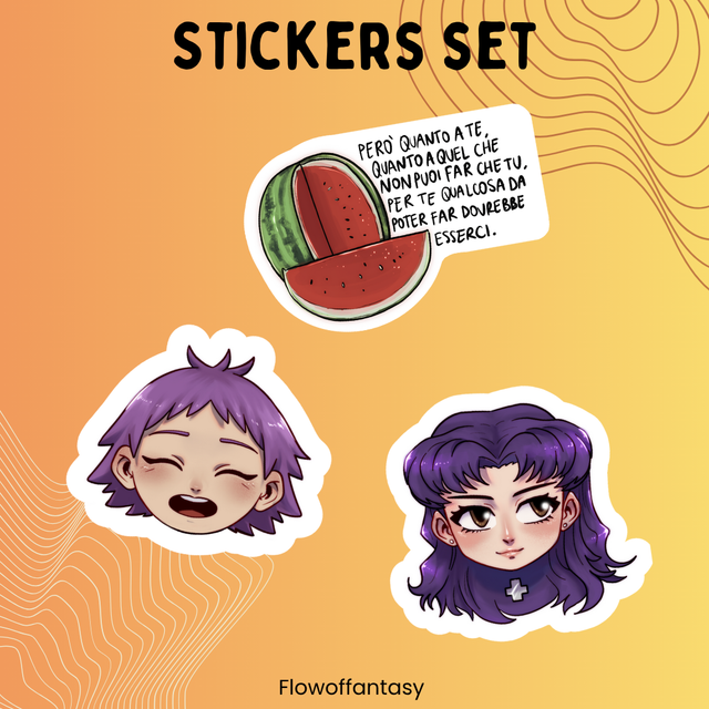 Set of 3 stickers