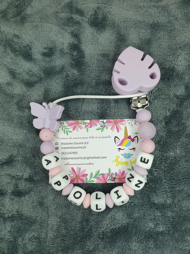 Attache Tétine Papillon 