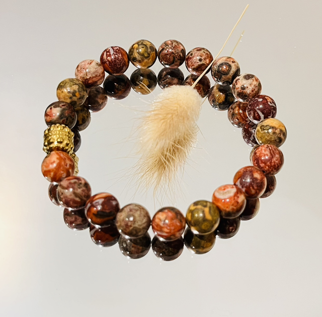 Jaspe Léopard 8 mm - Confiance en soi