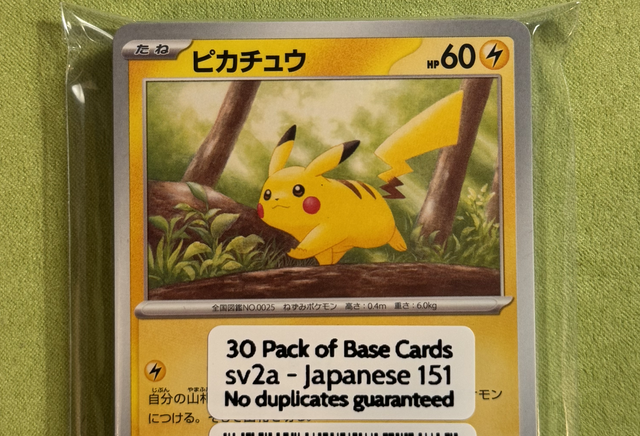 Base Set Pack of 30 – Pokémon SV2a 151 – No Duplicates (Japan)