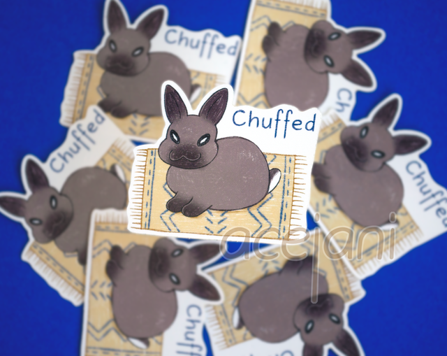 Chuffed Bunny Sticker
