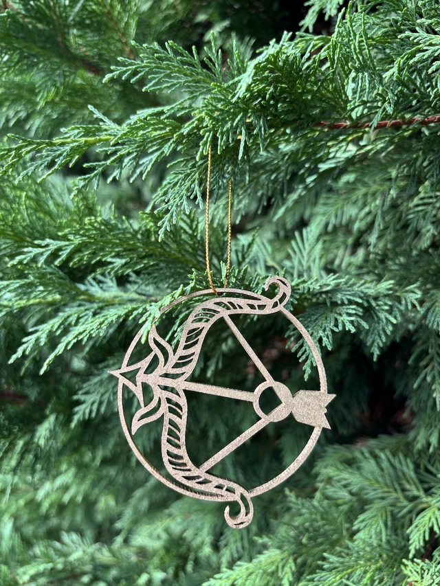 Boule de Noel Sagittaire Or