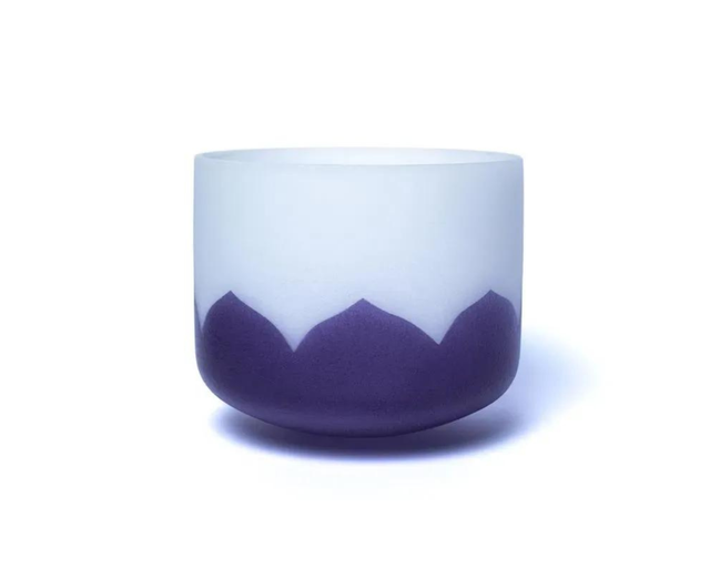 Bol chantant en cristal lotus 6ème chakra indigo petit modèle