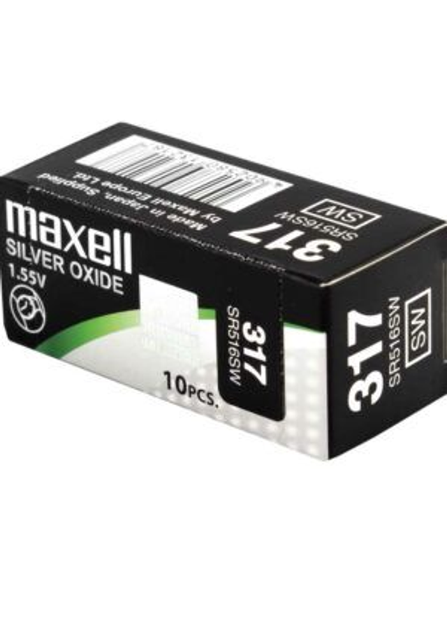 317 (SR516SW) Maxell Watch Battery (Pack 10)