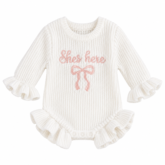 She's here knitted romper 