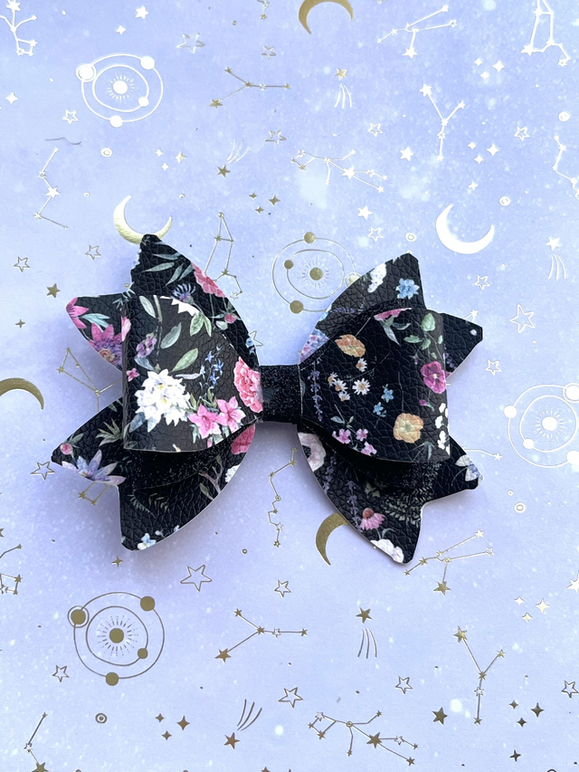 Midnight flowers bow