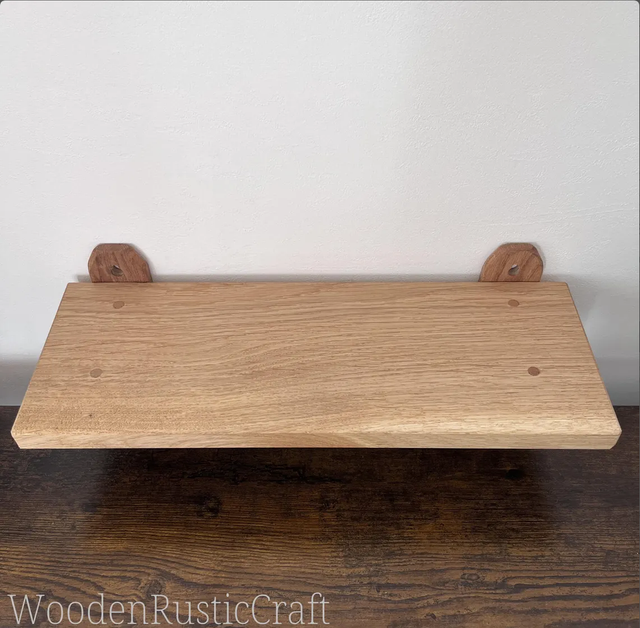 Handmade Solid Oak Wall Shelf