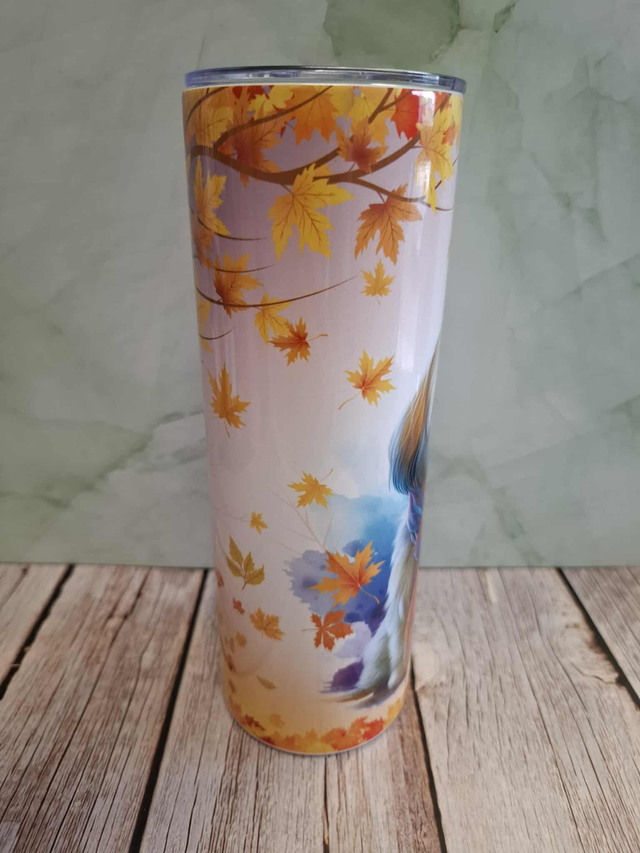 Gourde canette Lhassa Apso d automne