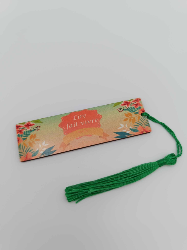 Petit marque-pages en bois sublimé 