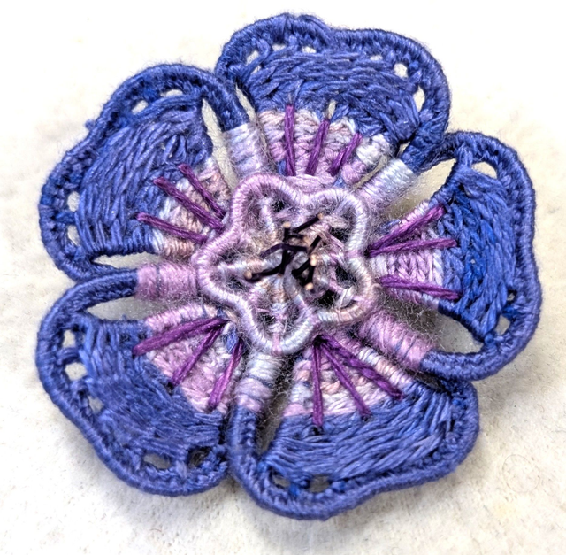 Dorset Button Kit Geranium Brooch 