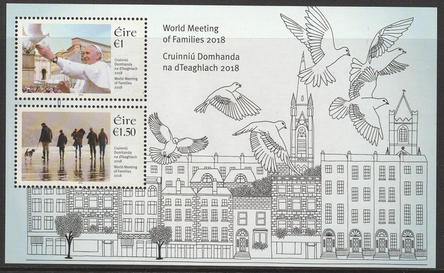 Ireland  2018,World Meeting of Families 2018,Papal Visit to Ireland  Minisheet  MNH