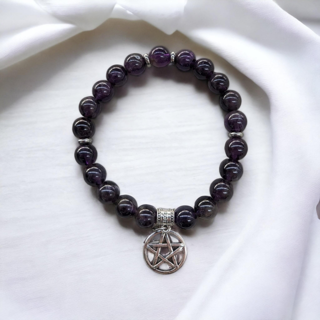 Chakra Coronal / Bracelet Améthyste - 8 mm