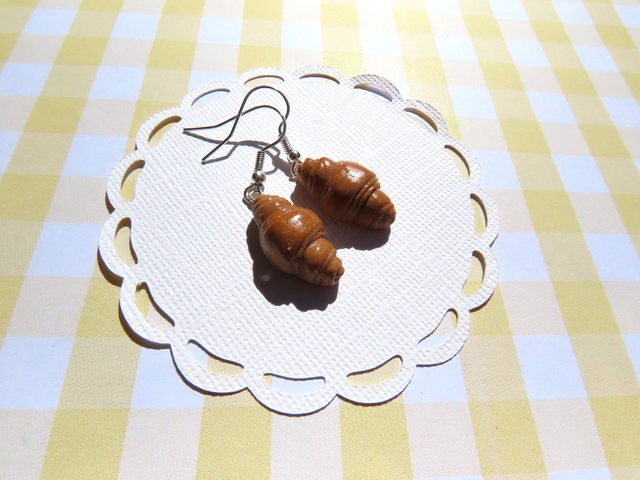 Boucles d'oreilles - Croissants nature