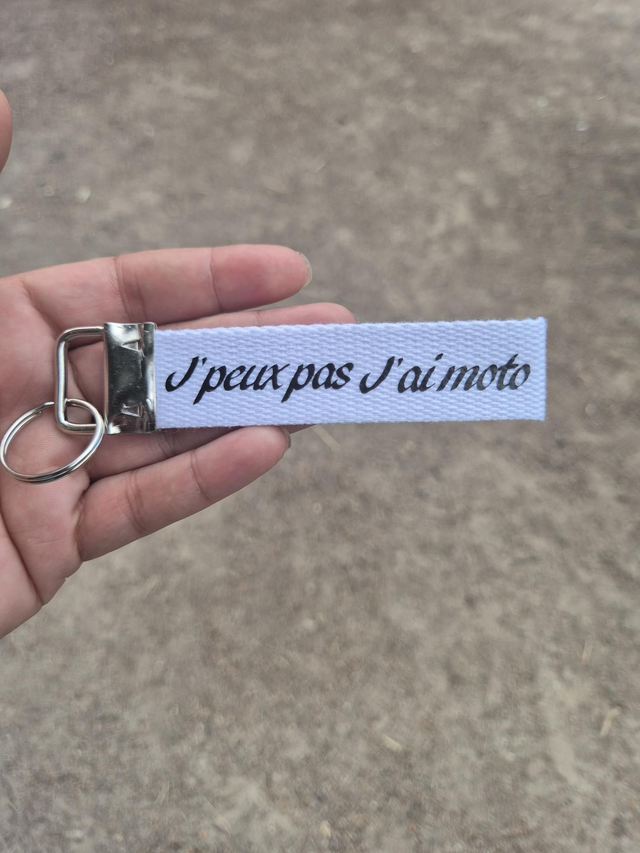 Porte clef J’peux pas j&#039;ai moto