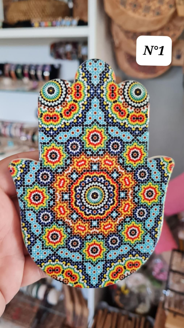 Petit cadres/bibelots Main de Fatma en céramique portugaise fait main