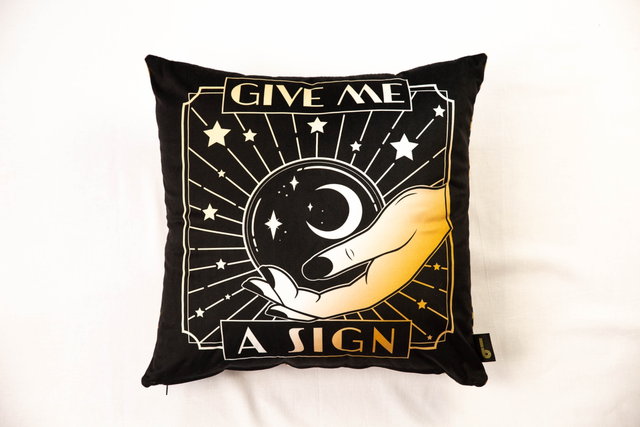 Give me a sign cushion
