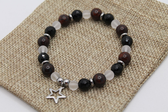 Jaspe Bréchique - Tourmaline - Cristal de Roche