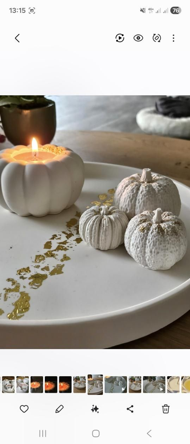 Trio citrouilles déco 