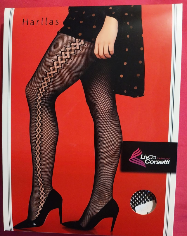 Collant noir résille "Harllas"