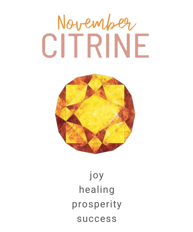 November - Citrine - birthstone necklace - raw & edged with sterling silver