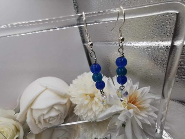 Boucles d’Oreilles en Argent 925 et Saphir Naturel