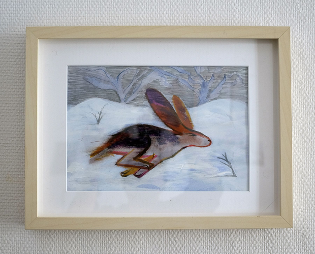 Running Hare (Original Painting)