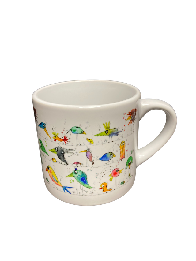 Keramiktasse "Vögel"