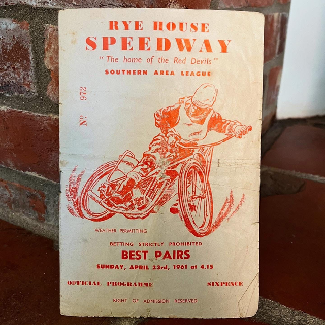 April 1961 Rye House Speedway “The Home of The Red Devils” Speedway Magazine Program