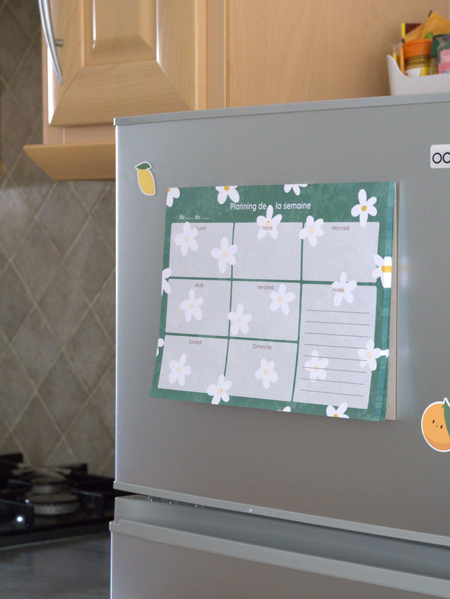 Semainier Pâquerette aimanté