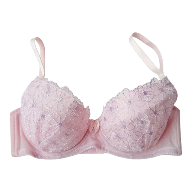 Lavender/ light pink embroidered Japanese Bra UK 32C      