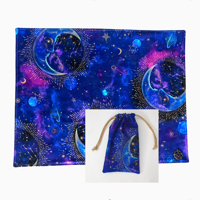 Tapis cosmic moon &amp; pochon assorti