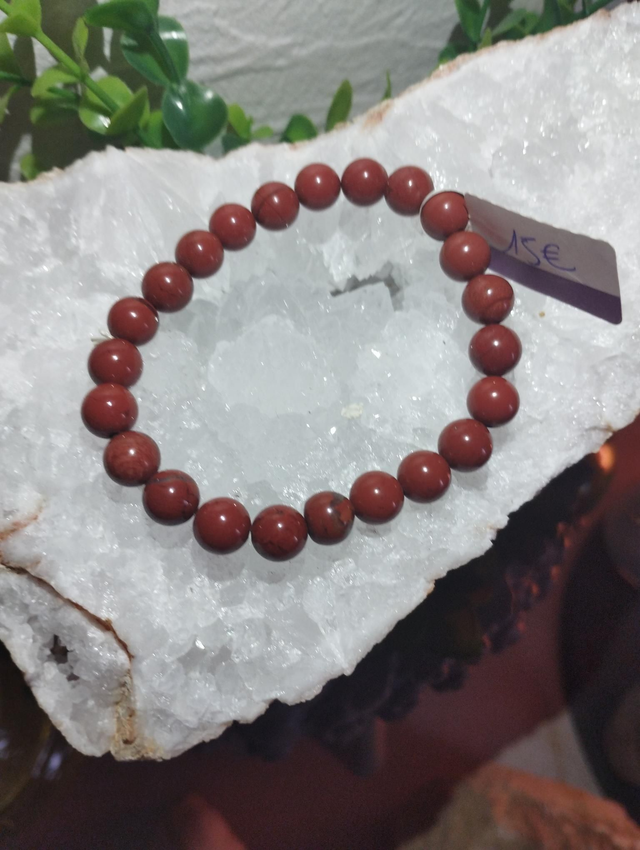 Bracelet Jaspe Rouge 8mm