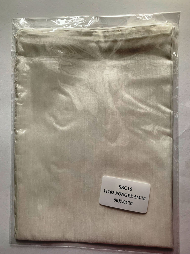 Natural White Silk Square Scarf - 90x90cm