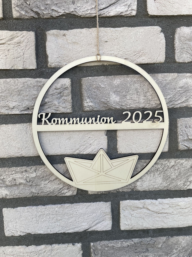 Dekoring Kommunion Papierboot