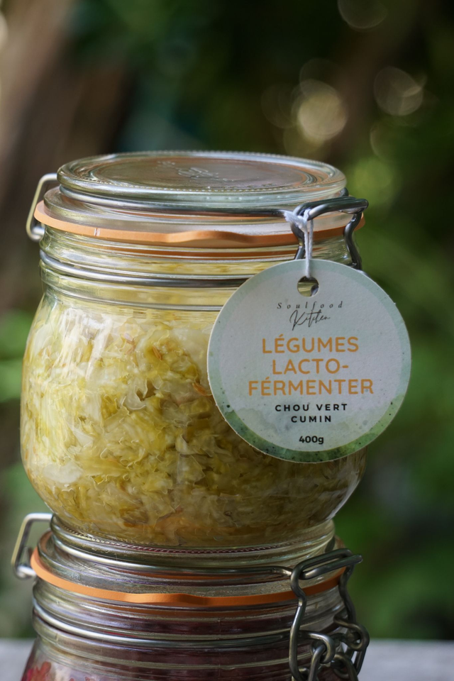 Légumes Lacto-Fermentés Chou vert &amp; Graines de Cumin 400g