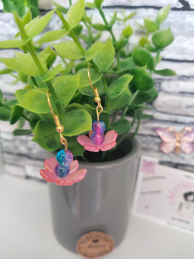 Boucle d'oreille fleur 