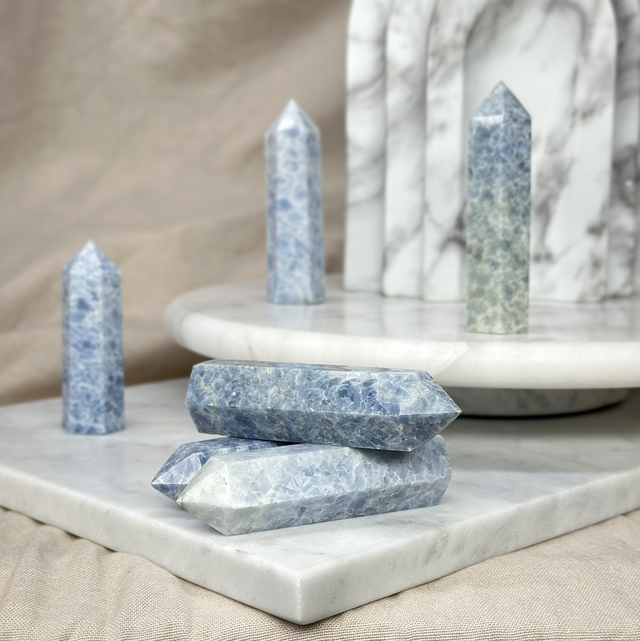 Blue Calcite Tower 