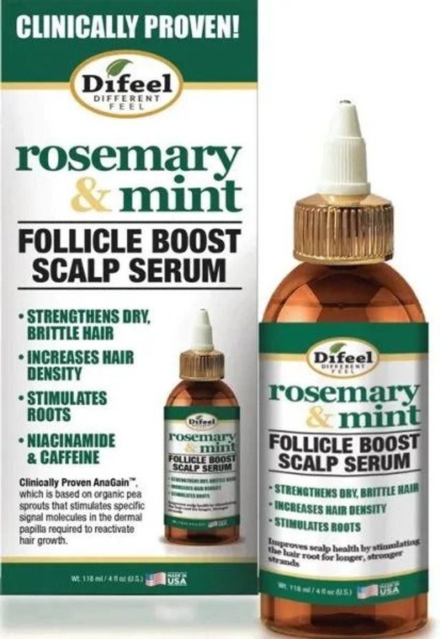  DIFEEL: ROSEMARY MINT FOLLICLE BOOST SCALP SERUM 4OZ 115ML