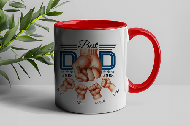 Persoanlised Dad first Pump Hand Mug