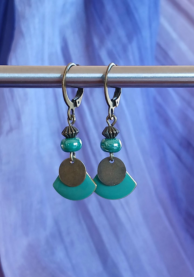 Boucles d'oreilles Eventail (coloris au choix)