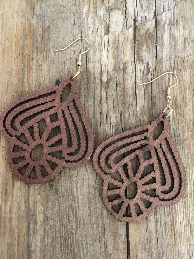 BOUCLES D'OREILLES EN BOIS