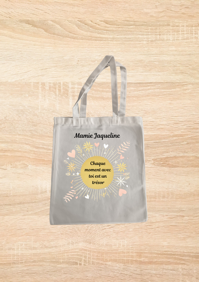 Sac fourre tout mamie chaque moment passer avec toi et un trésor 